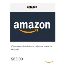 Tarjeta Amazon Gift Card 85 Dólares Usa - Código Original