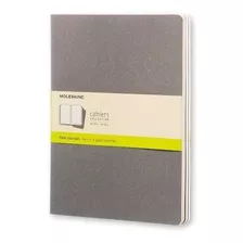 Caderneta Moleskine Cahier, Cinza, Com 3 Uni, Sem Pauta, Ex