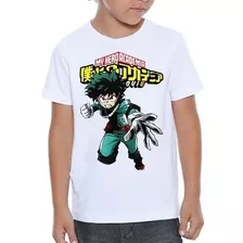 Camiseta Infantil My Hero Academia Izuku Midoriya Anime #04