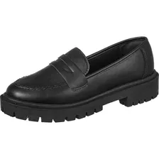 Mocassim Tratorado Casual Feminino Oxford Sola Leve Borracha