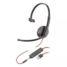 Audífono Mono Con Cable Plantronics Blackwire 3215 Usb-a,