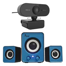 Kit Webcam C/ Microfone Embutido C/ Caixa Som Subwoofer Pc