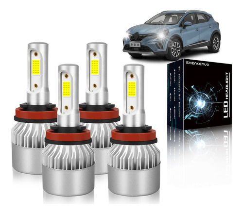 Kit De Focos Led H9 H11 Luz Alta/baja For Buick, 30000 Lm