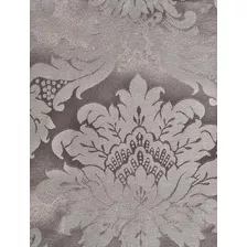 Tecido Jacquard Festas Medalhão Cinza E Cru 1m X 2,8m 