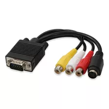 Electop Vga A Tv S-video 3 Rca Pc Ordenador Adaptador Av