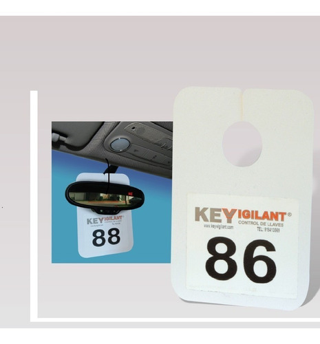 Cartel Plastico Para Auto Key Vigilant