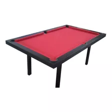 Mesa De Pool 1.85 X 1.10 En Mdf Pintada Negro Reforzada