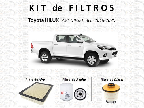 Toyota Hilux 2.8 Diesel 2018-2020 - Kit De Filtros Foto 6