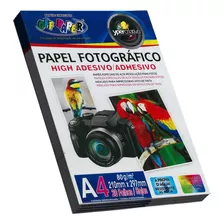 Papel Fotografico Adesivo A4 80g 20 Folha Jato De Tinta High