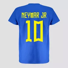 Camisa Brasil 10 Neymar Azul Infantil