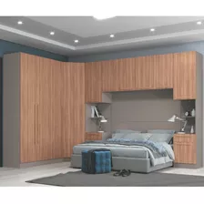 Quarto Modulado 3 Guarda Roupas 2 Mesas De Cabeceira 1