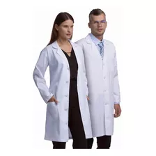 Uniforme Médico, Bata Larga Blanca, Uniforme De Laboratorio