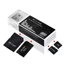 Lector Usb 2.0 De Tarjetas De Memoria Sd Micro Sd Sdhc Sdxc Uhs-i Tf Mmc Ms Memory Stick Mini M2 Adaptador Externo