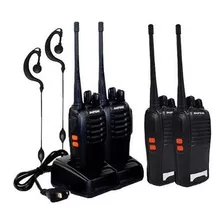 Kit C/ 4 Radio Comunicador 16 Canais Profissional Segurança