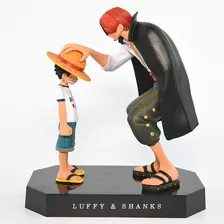 Figura De Colección One Piece Luffy &shanks Sombrero De Paja