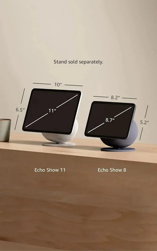 Amazon Echo Show 8 Model More Recient Pantalla Hd Vibrante De 8.7 With Space Audio With Acceso Anticipado A Alexa+ White Glaciar. Blanco