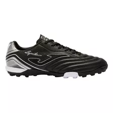 Tenis Deportivo Futbol Joma Uila Negro Con Gris Para Hombre