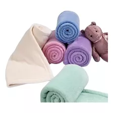 Kit Com 3 Mantinhas Pra Bebê Infantil Soft Inverno