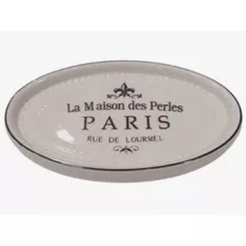 Jabonera Oval Porta Jabon Baño Porcelana Paris Vintage 