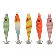 Kit 5 Iscas Artificial Albatroz Zangarilho 5,8cm Com Estojo Cor Variadas