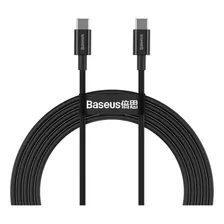 Cabo Turbo Usb-c P/ Usb-c Baseus Superior Series 100w 2m Cor Preto