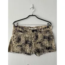 Short De Jean Elastizado Animal Print Maria Cher Mujer.