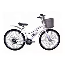 Bicicleta Dama Campera Canasta Aro 24 18v Componentes Taiwan