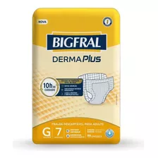 Fraldas Para Adultos Descartáveis Bigfral Derma Plus G X 7 U