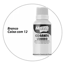 Corante Pigmento Branco Líquido Caixa Com 12un Maza