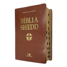 Bíblia De Estudo Shedd Capa Marrom Com Índice Luxo 