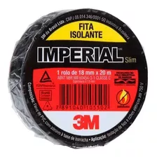 Kit 10 Fitas Isolantes 3m Imperial 18mm 20mts 750v 90g Preto