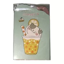 1 Set De Post It Kawaii Notas Adhesivas Panda Gato Cactus 