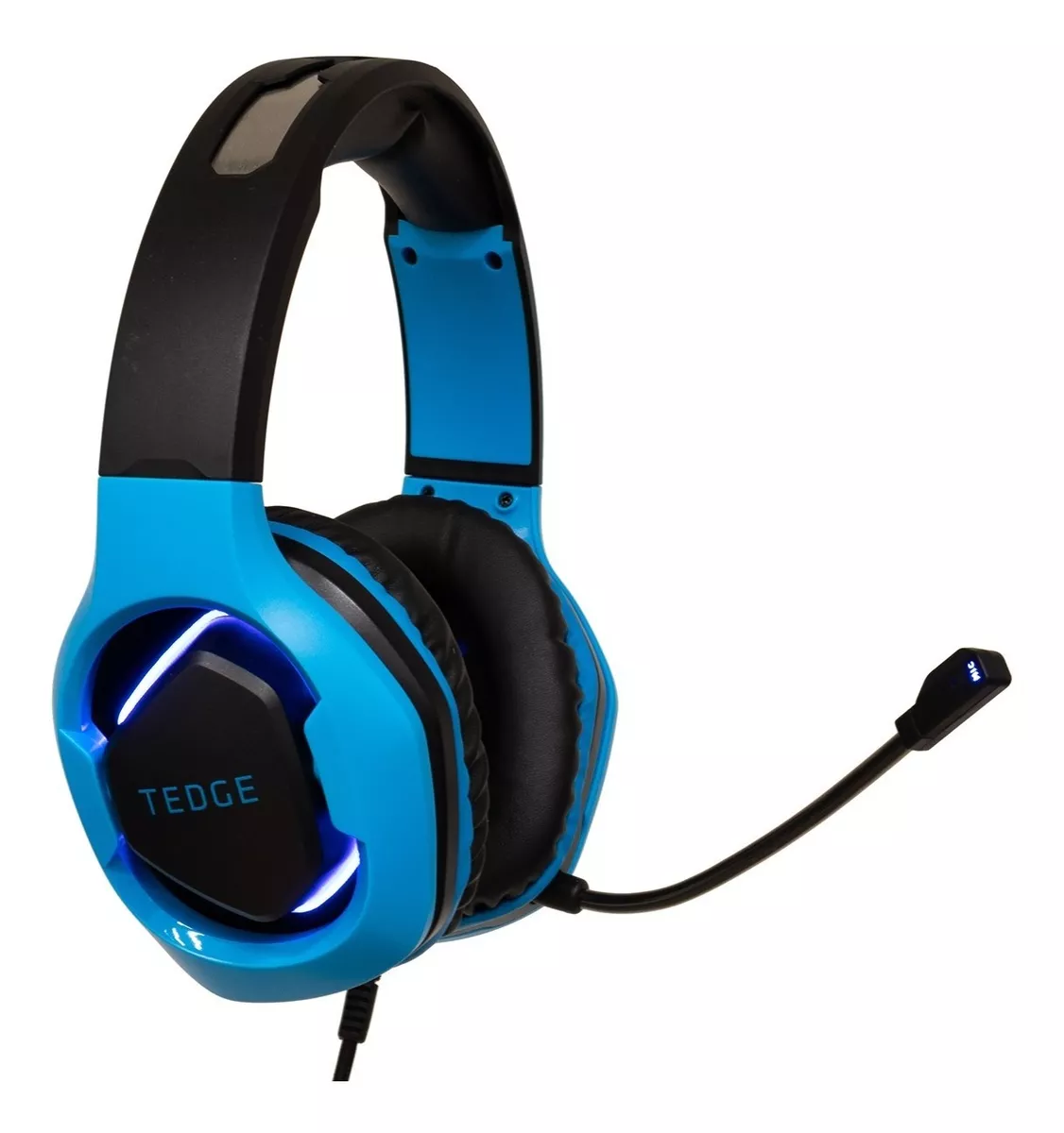 Headset Gamer Com Fio Usb P2 Preto E Azul Tedge