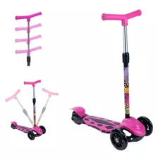 Patinete Rosa Meninas Infantil Criança Radical Dm-toys