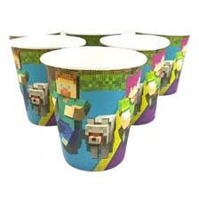 Pack 6 Vasos Polipapel Minecraft Cumpleaños Party Express