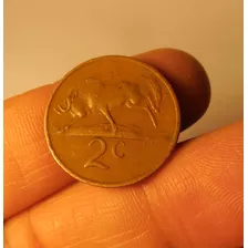 Moneda 2 Centavos. Sudáfrica, 1976.