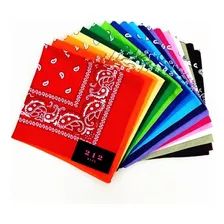 12 Bandanas Lenço Varias Cores 55x55cm Rock Rap Moda Hy