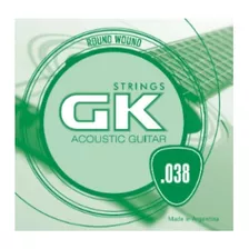 Cuerda Para Guitarra Acústica Gk 038 Quinta X 12 Unidades