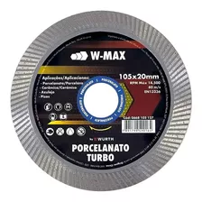 Disco Corte Porcelanato Turbo Fino 105x22 V-max Wurth Qualid Cor Cinza