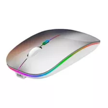 Mouse Inalambrico Rgb Nextep Color Plata 1600dpi Recargable