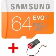 Cartão Micro Sdxc 64gb Samsung Evo Por Carta Registrada