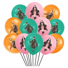 Pack 18 Globos De Látex Demon Slayer Kimetsu No Yaiba Anime