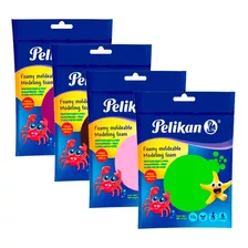 Goma Eva Moldeable Pelikan 50grs Pack 4 Unidades Colores