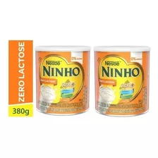 Kit C/2 Leite Ninho Forti+ Zero Lactose Nestlé Lata 380g 