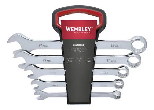 Set Juego Llaves Combinadas Wembley 10 A 19mm 5pz 7923 Dgm Gris