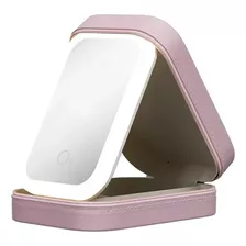 Caixa De Armazenamento De Maquiagem Led Light Mirror Portabl