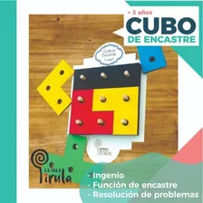 Cubo De Encastre De Madera Juego Didáctico Infantil 