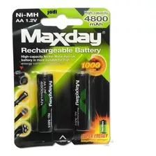 Pack De 2 Pilas Recargables Maxday Aa 4800mah 