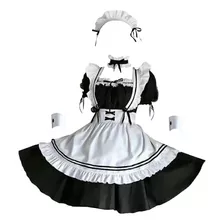 Vestido De Sirvienta De Anime Para Mujer, Cosplay, Maquillaj