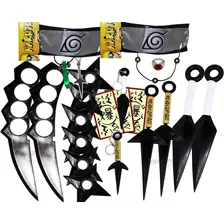 Kit Ninja Kunai Naruto Anel Colar Shurike Bandana Itachi K52